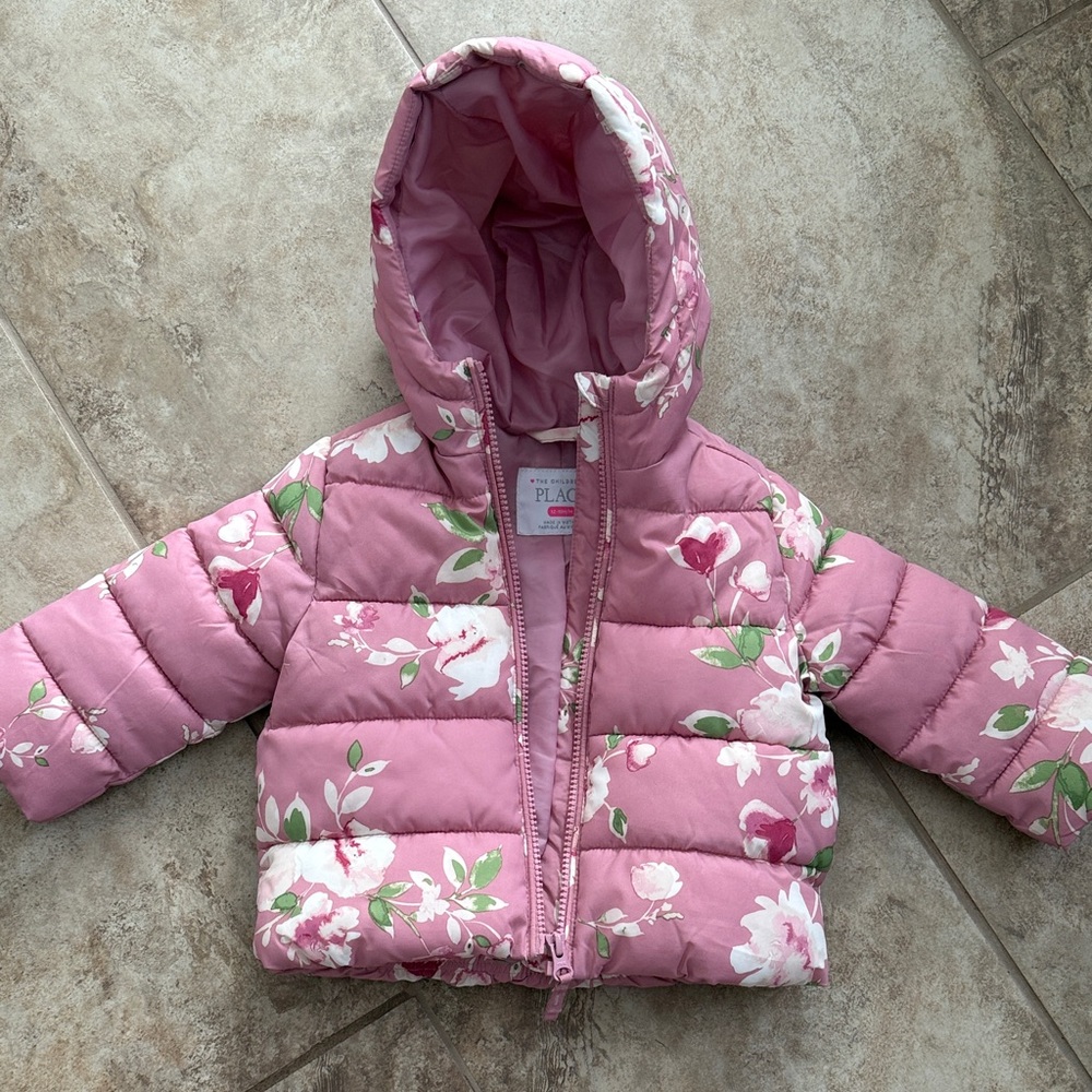 Toddler girl winter puffer jacket 12-18 months.